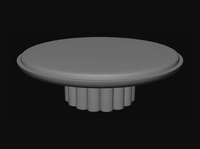 3D model for Pink Marble Round Coffee Table