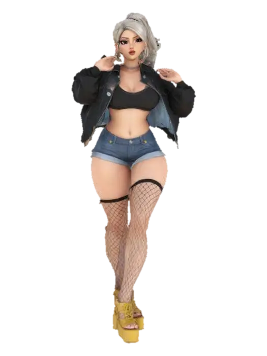 Street Style Diva 3D model, vytvořený pomocí AI
