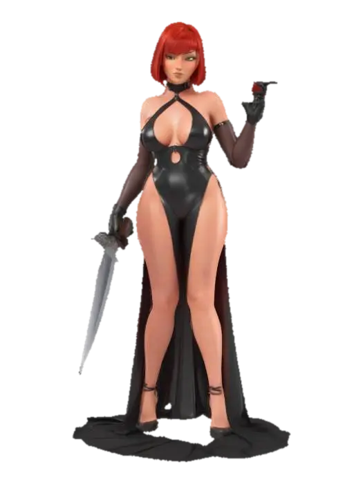 Scarlet Enigma 3D model, vytvořený pomocí AI