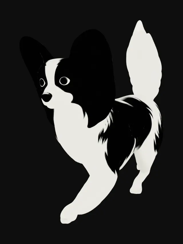 3D model for Monochrome Pup