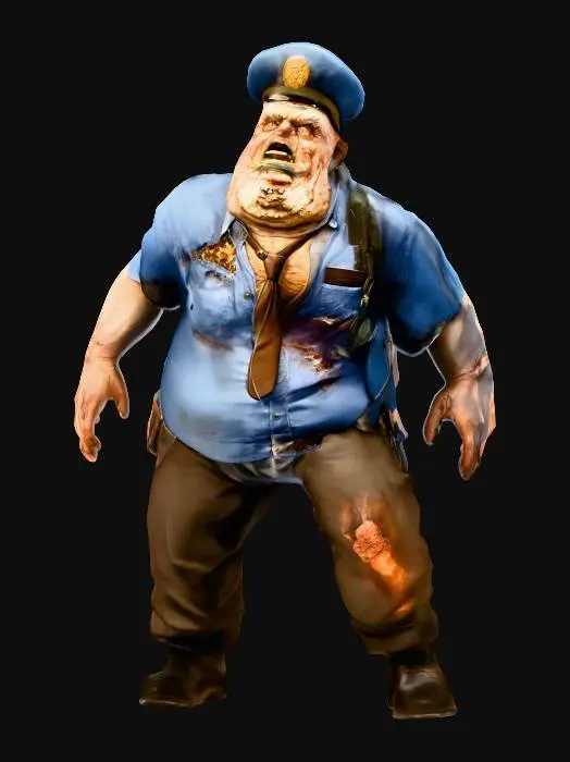 3D model for Zombie Officer Pursuit