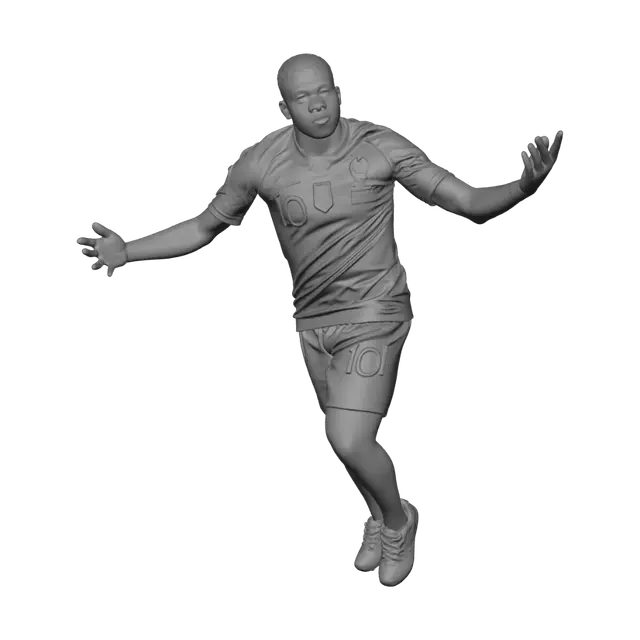 3D model for French footballer celebrating a goal