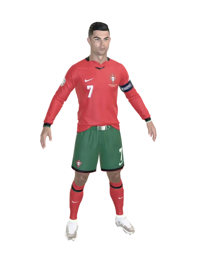 Ronaldo - Naval 3D model, vytvořený pomocí AI