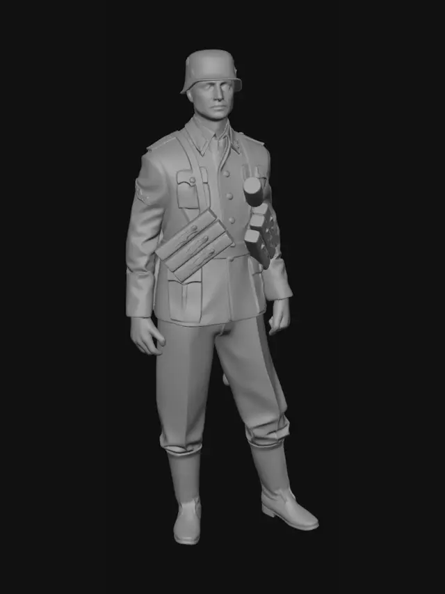 3D model for World War II Nazi Soldier