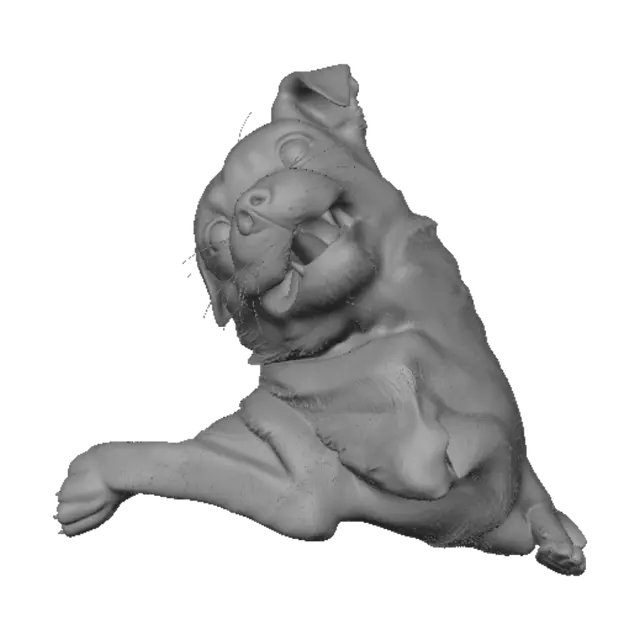 3D model for Playful Pup Close-Up