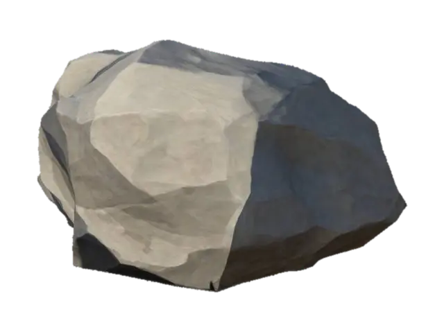 Low-poly rock - Asset 3D model, vytvořený pomocí AI