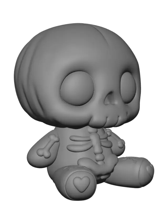 3D model for Cute Skeleton Plush