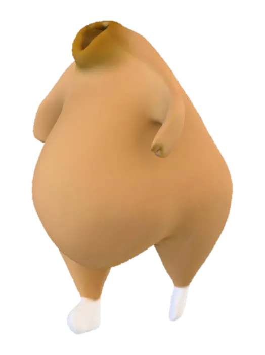 chicken walking, #Thanksgiving# - Fowl 3D model, vytvořený pomocí AI