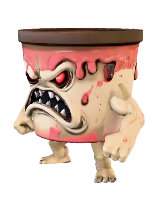 Container Rage - Cream 3D model, vytvořený pomocí AI