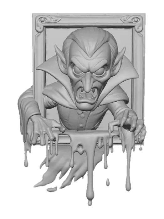 3D model for The Portrait Watcher

framed oil painting with vampire face that crawls out of canvas, dripping paint turning to blood, textures: glossy oil paint surface, dripping pigment, smooth canvas folds, matte gold frame, full-body symmetrical, #Halloween2025#