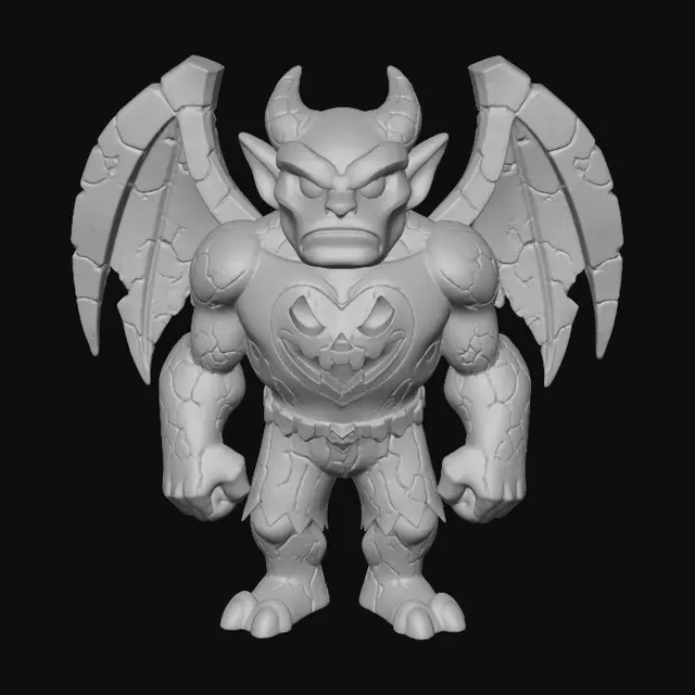 3D model for The Graveyard Sentinel

towering stone gargoyle with cracked pumpkin heart glowing inside chest, wings made of shattered tombstones, eyes burning orange, textures: rough granite stone, glowing molten cracks, mossy residue, glossy pumpkin glow core, full-body symmetrical, #Halloween2025#