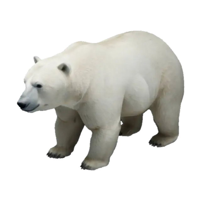 #women#, Ultra Realistic female polar bear 3D model, vytvořený pomocí AI