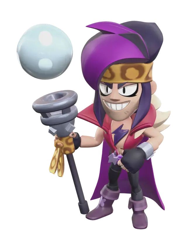 Realistic Ziggy Brawl Stars - Brawlstars 3D model, vytvořený pomocí AI