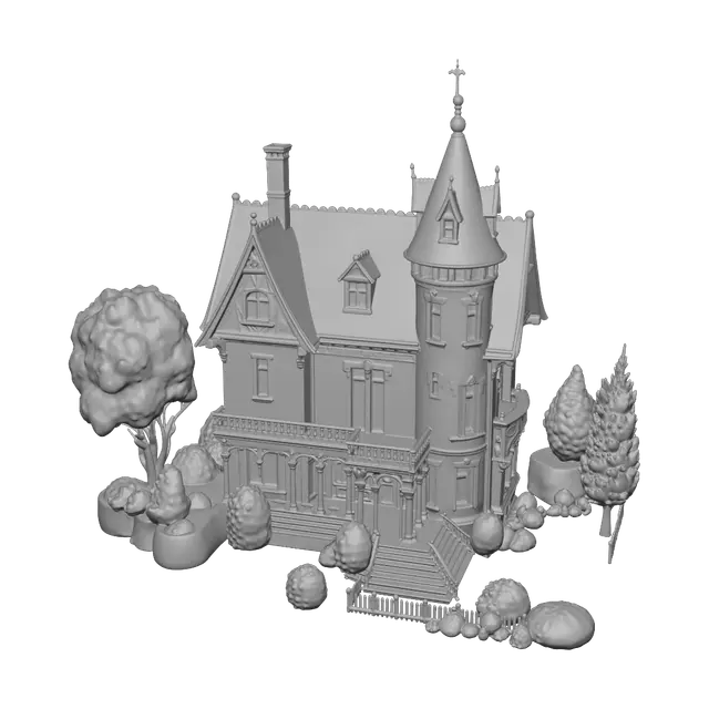 3D model for Whimsical Victorian Manor