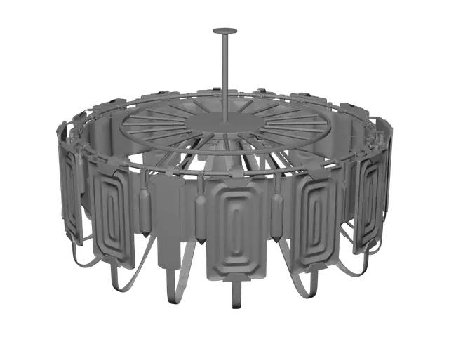 3D model for Crystal Rectangle Ring Chandelier