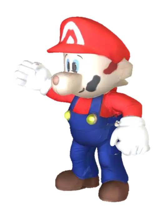 SUper mario 64 Mario fullbody - Plumber 3D model, AI generated