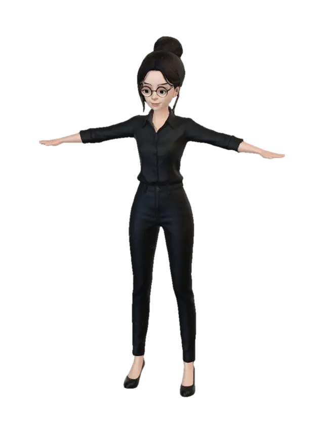 Corporate T-Pose - Silly 3D model, vytvořený pomocí AI