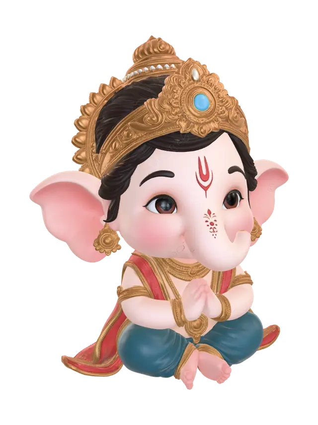 Bal Ganesh - Painted 3D model, vytvořený pomocí AI