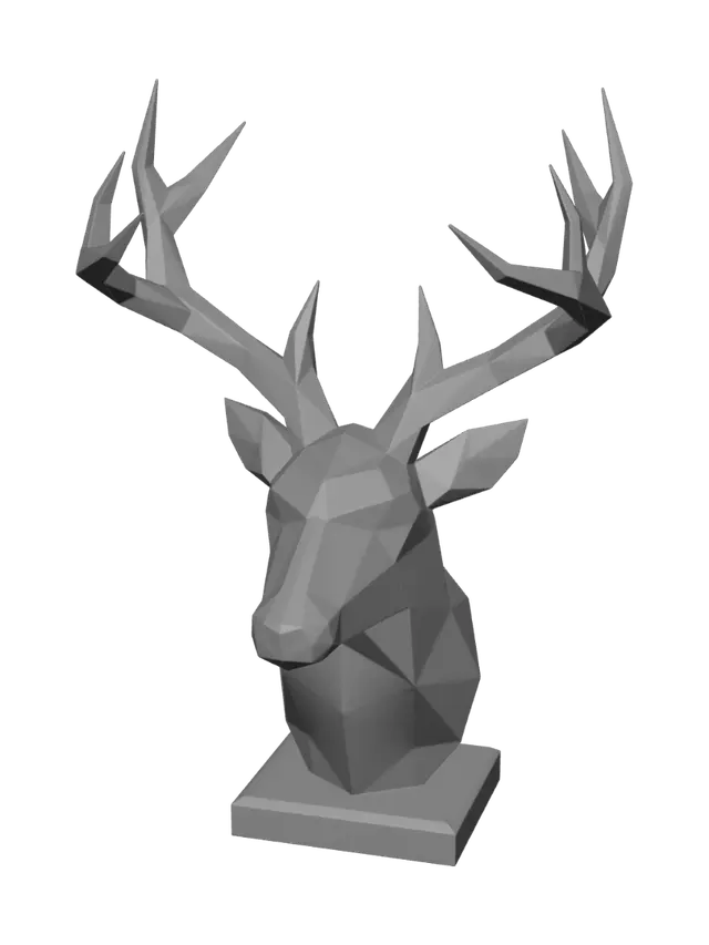 3D model for trophé de tête de cerf
entre origami et orlinski
Imprimée en 3D