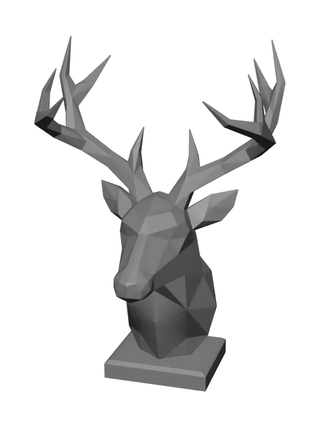 3D model for trophé de tête de cerf
entre origami et orlinski
Imprimée en 3D