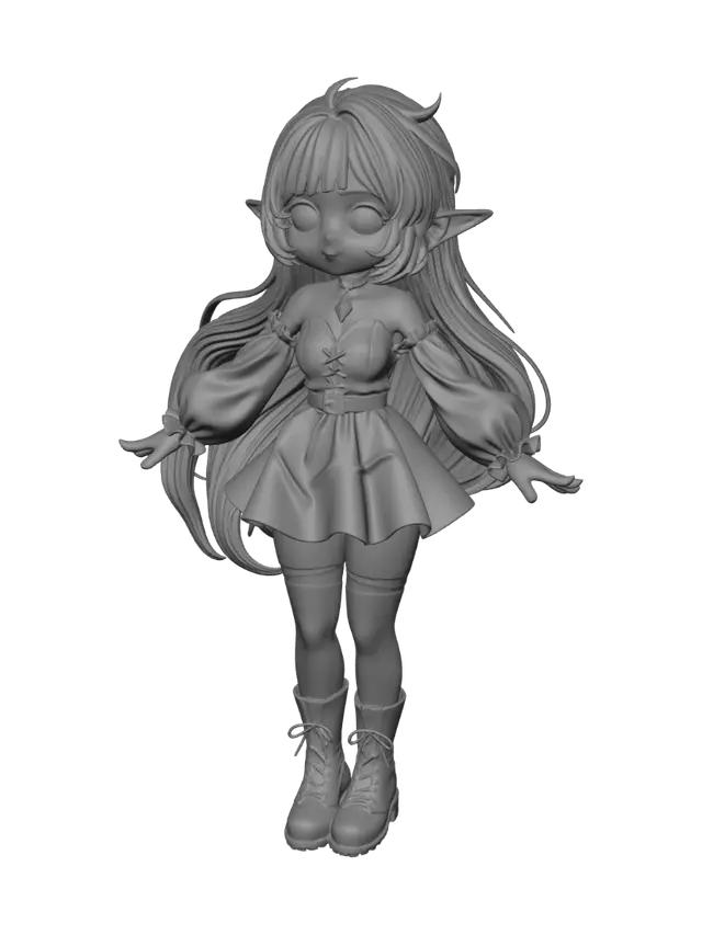 3D model for Whispering Elf Maiden
