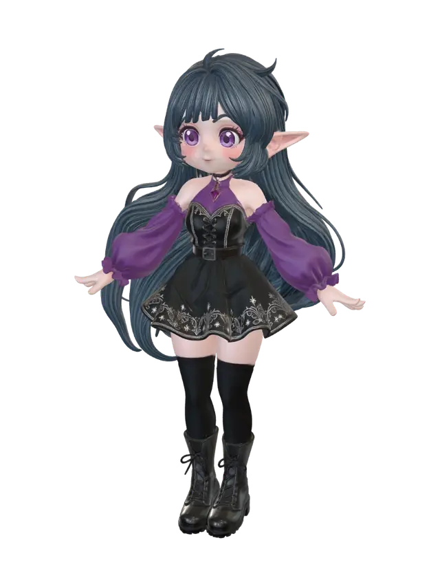 3D model for Whispering Elf Maiden