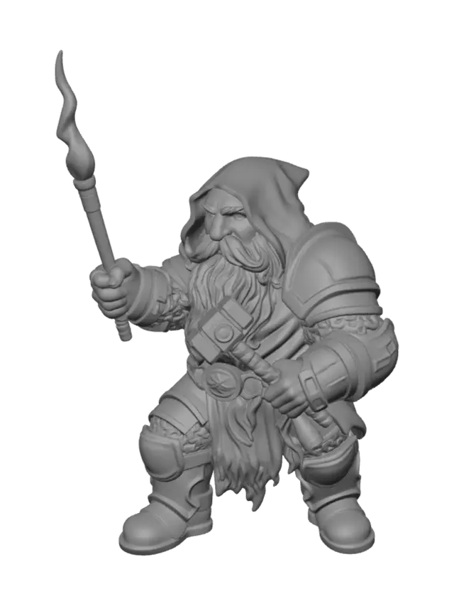 3D model for Torchbearer Dwarf