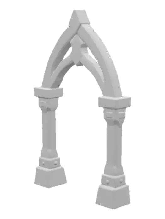 3D model for Wooden Archway Structure