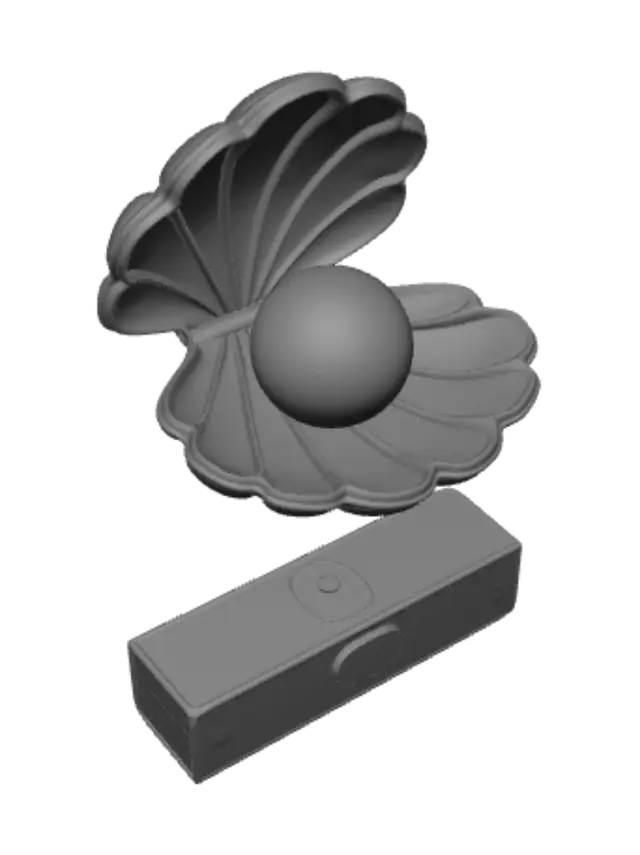 3D model for Pearl in a Pink Shell