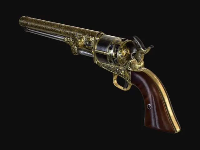 3D model for Gilded Colt Revolver