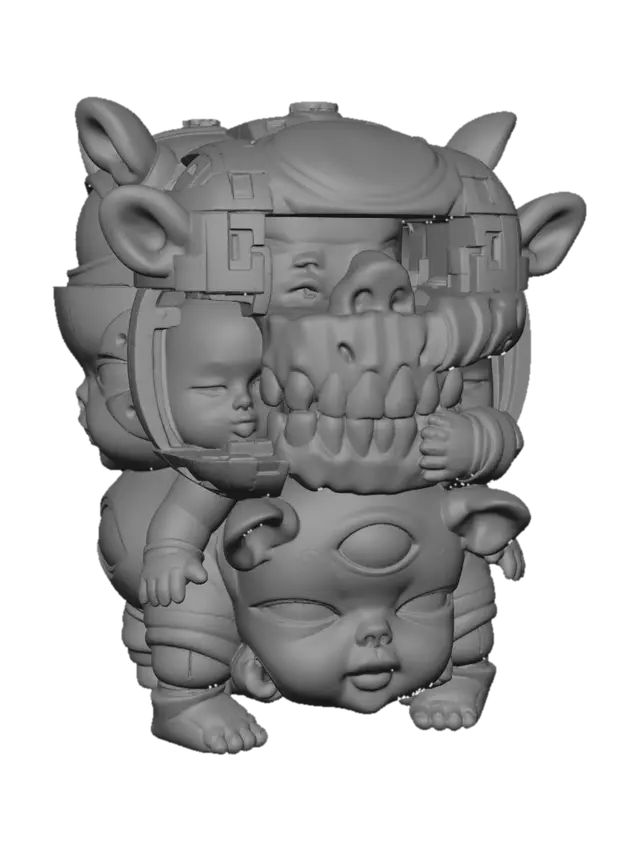 3D model for Headstack of Many Faces
