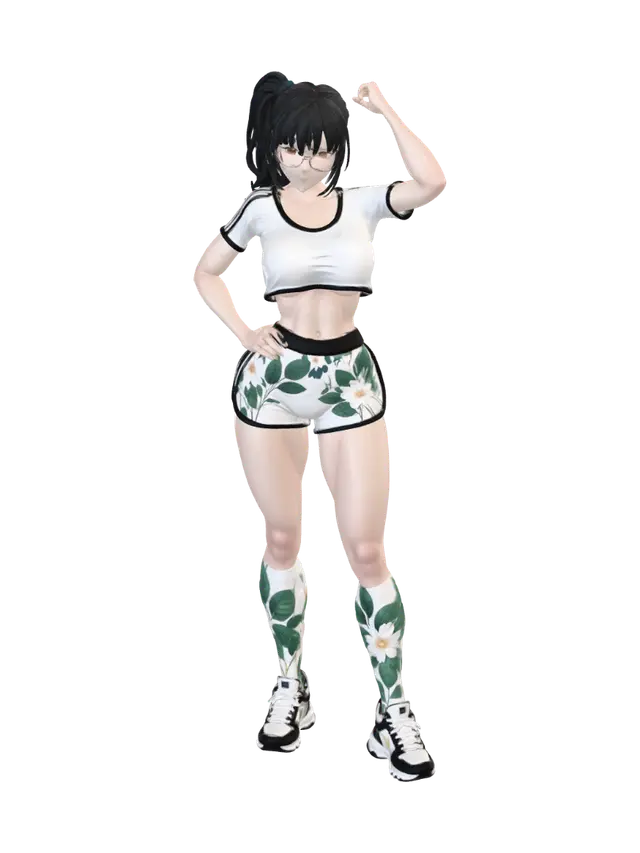 3D model for Floral Power Pose