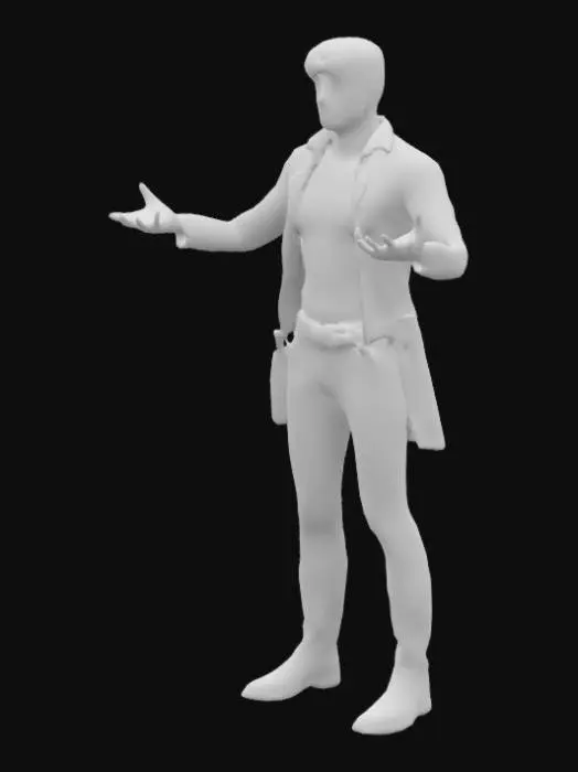 3D model for #realistic#, a high-res 3D model of a 1.79m athletic male in Symmetrical , game-ready T-Pose Standing. Ensure a toned, athletic build with defined abs and arms for Mixamo rigging. The character has short hair , moustache , and wears a brown  jacket, knee-high boots, and light pants, reflecting the 1800s era. Focus on realistic attire and physique, with clear, proportional 5 fingers on each hand. Suitable for a historical game setting, 4K realism