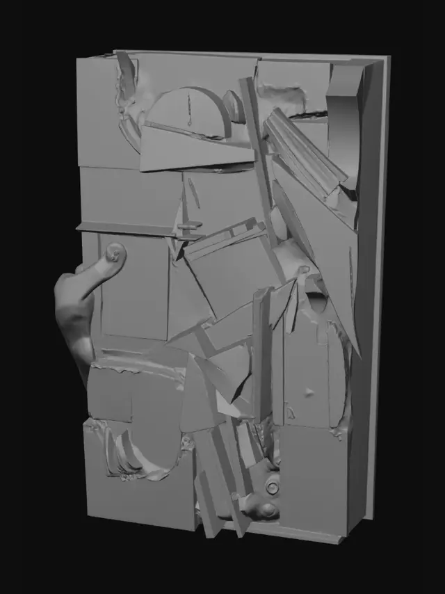 3D model for Splintered Timber Montage