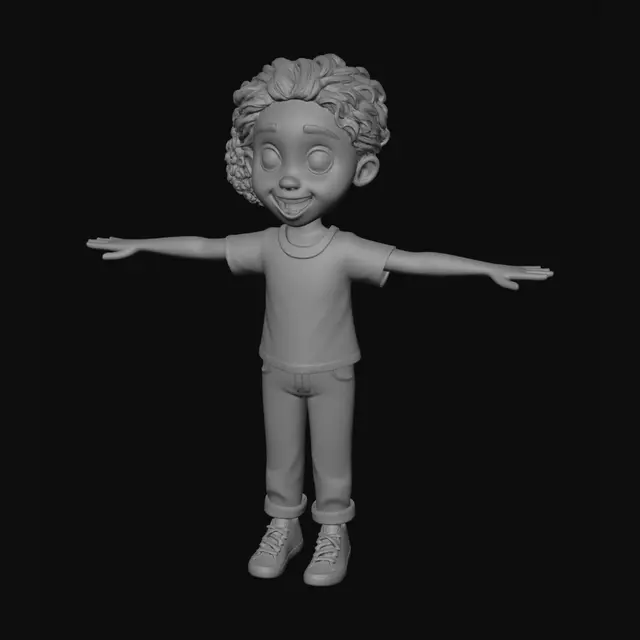 3D model for Joyful Rainbow Child
