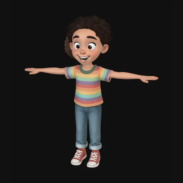 3D model for Joyful Rainbow Child