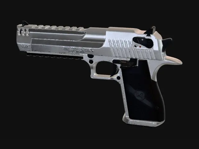 3D model for Pistola em tamanho real com todos os detalhes e fundo branco