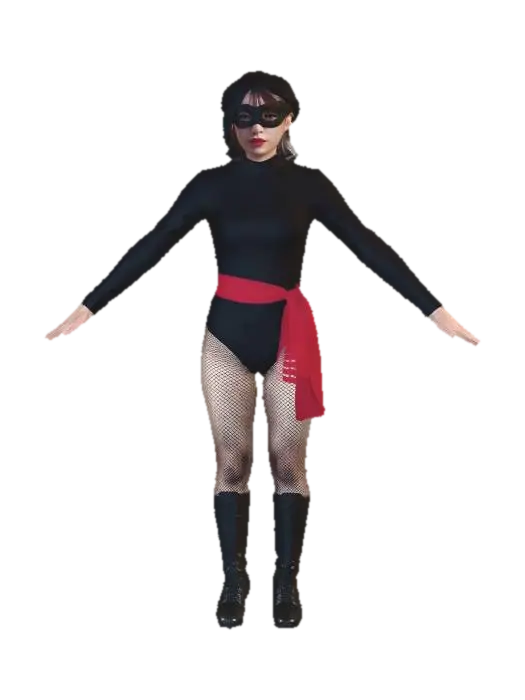 Midnight Masquerade - Kamenrider 3D model, vytvořený pomocí AI