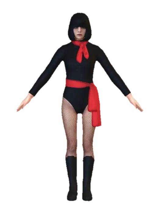 쇼커 여전투원 - Villainess 3D model, vytvořený pomocí AI