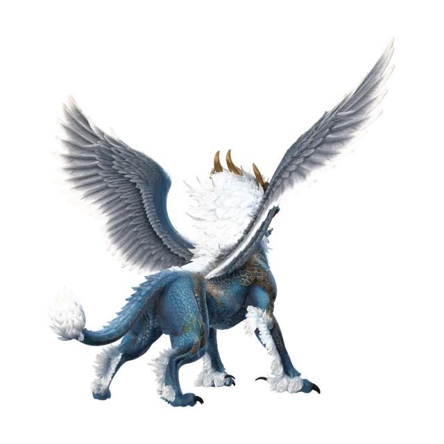 Azure Tempest Dragon - Dragonmodel 3D model, vytvořený pomocí AI