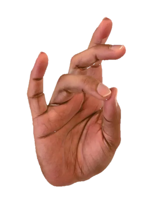 Crossed Fingers - Clipart 3D model, vytvořený pomocí AI
