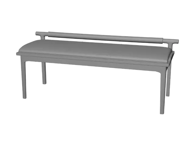3D model for Cushioned Wooden Bench