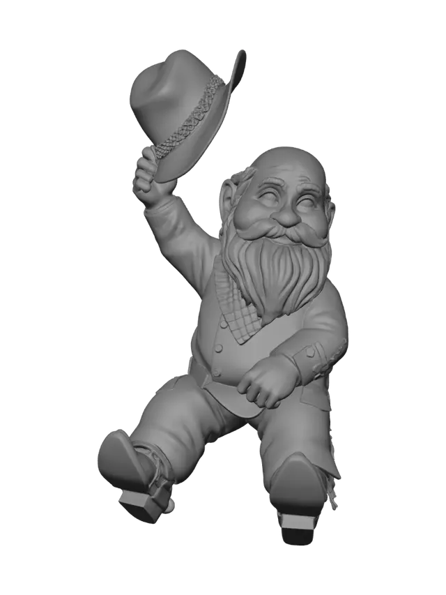 3D model for Gnome Cowboy Tipping His Hat