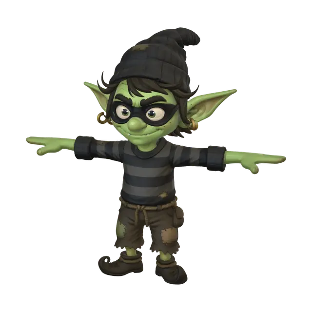 3D model for Patchwork Goblin T-Pose