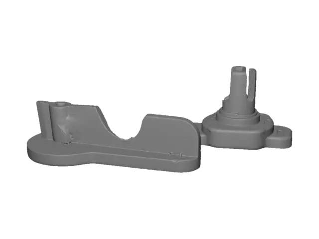 3D model for Weathered white hardware on concrete