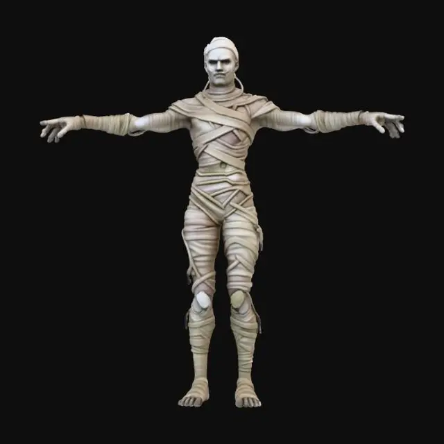 3D model for Mysterious Mummy Figure, #Halloween2025#