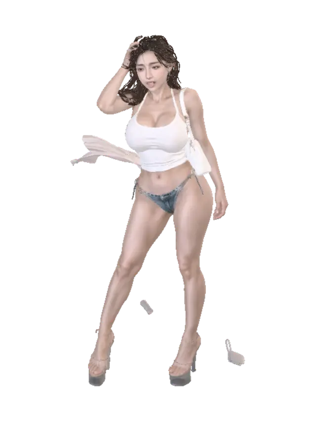 Shimbashi Rush 3D model, vytvořený pomocí AI