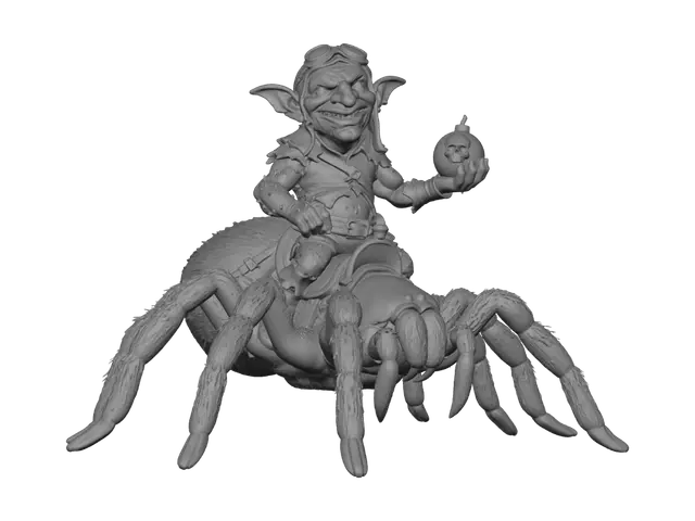 3D model for Goblin Alchemist with Skull Bomb