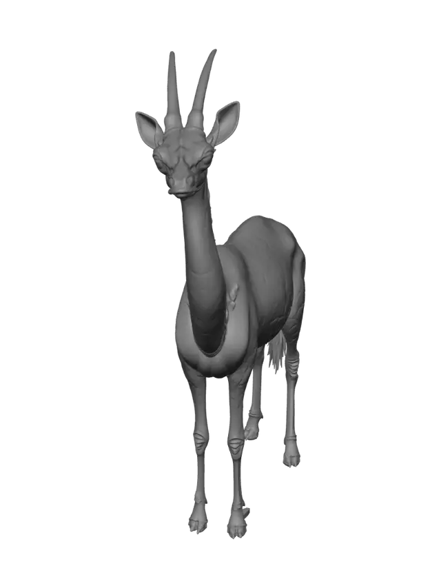 3D model for Giraffe in Profile