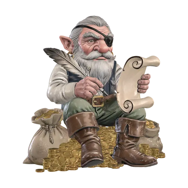 3D model for Captain Goldbeard